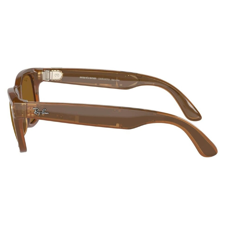 Умные очки Ray-Ban Wayfarer Shiny Caramel/Polarized Brown (RW4008)