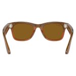 Умные очки Ray-Ban Wayfarer Shiny Caramel/Polarized Brown (RW4008)