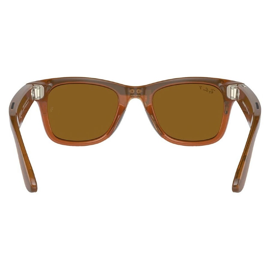 Умные очки Ray-Ban Wayfarer Shiny Caramel/Polarized Brown (RW4008)