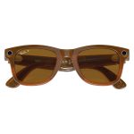 Умные очки Ray-Ban Wayfarer Shiny Caramel/Polarized Brown (RW4008)