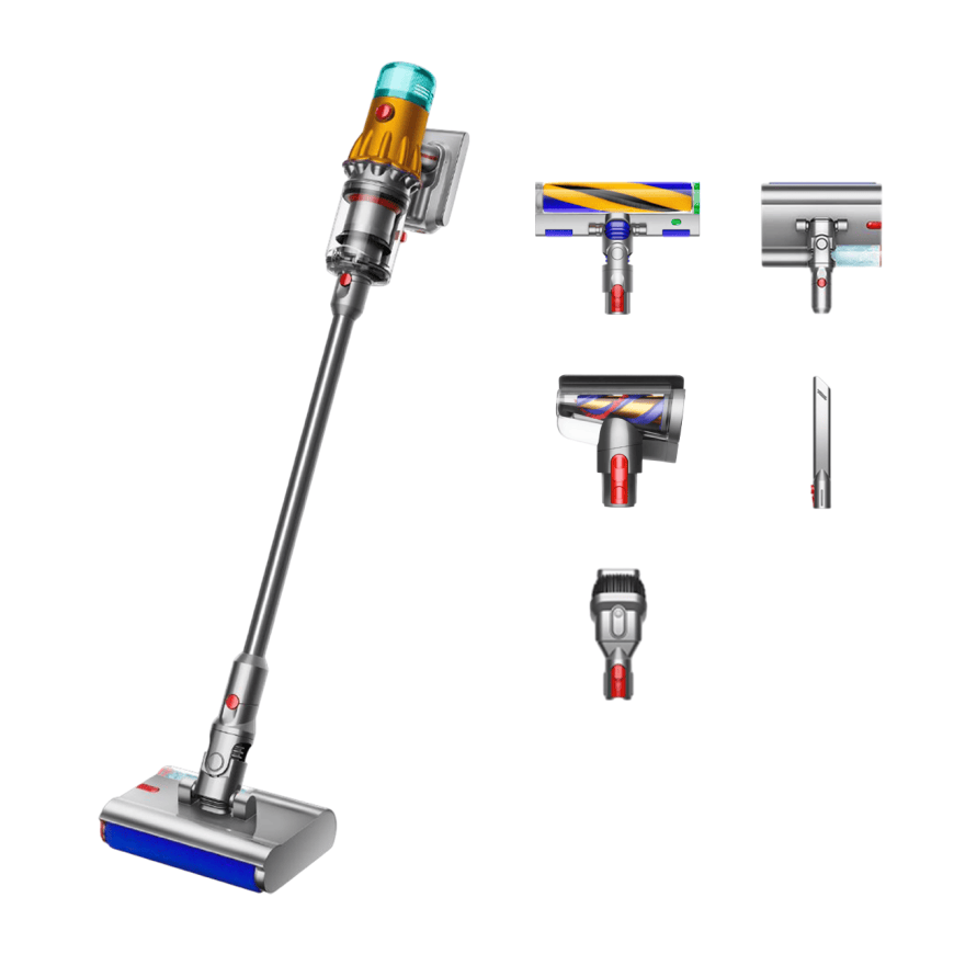 Вертикальный беспроводной пылесос Dyson V12s Detect Slim Submarine Complete (SV46) Yellow/Nickel (Вилка CN)