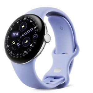 Умные часы Google Pixel Watch 4 41mm Wi-Fi Серебряный/Фиолетовый (Polished Silver/Iris)