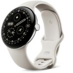 Умные часы Google Pixel Watch 4 45mm Wi-Fi Серебряный/Бежевый (Polished Silver/Porcelain)