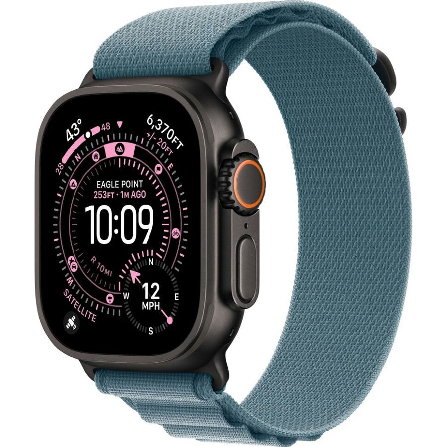Умные часы Apple Watch Ultra 3 2025 49mm Black Titanium Case with Light Blue Alpine Loop (S)