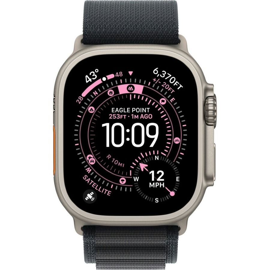 Умные часы Apple Watch Ultra 3 2025 49mm Natural Titanium Case with Black Alpine Loop (M)