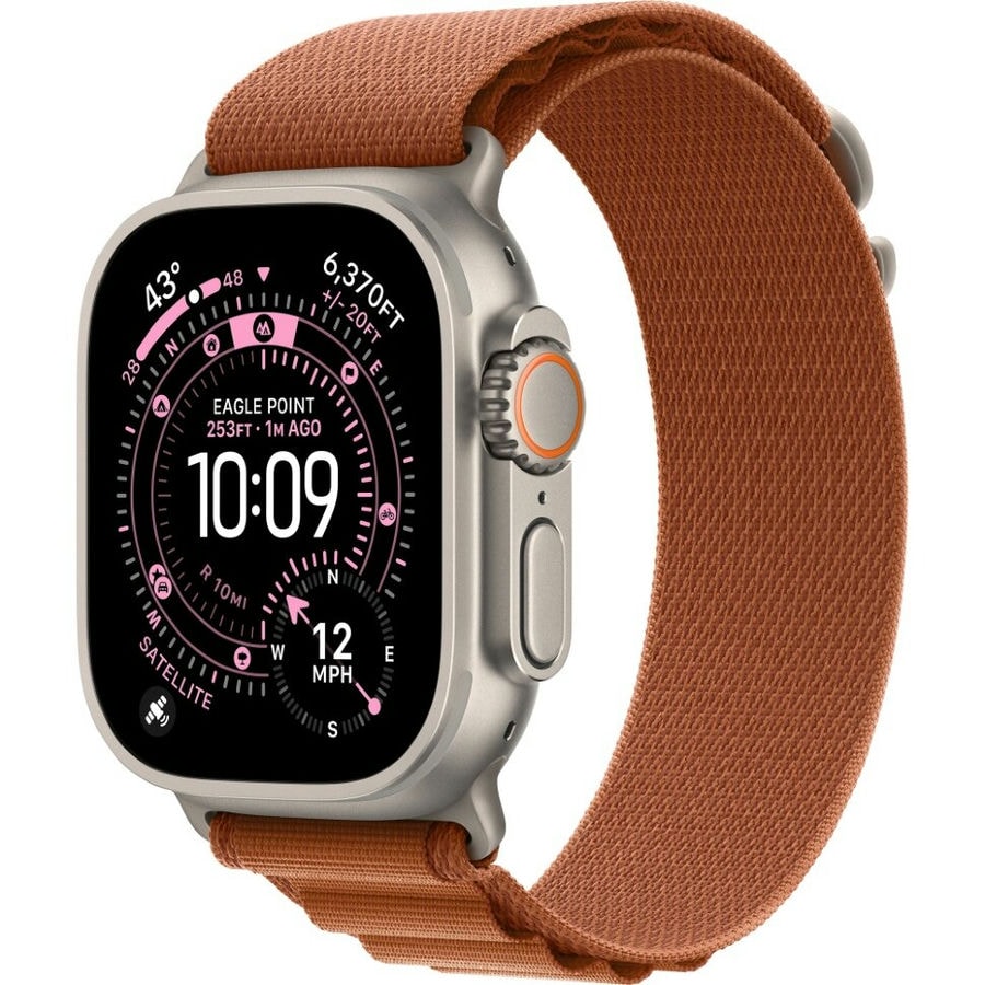 Умные часы Apple Watch Ultra 3 2025 49mm Natural Titanium Case with Terra Cotta Alpine Loop (M)