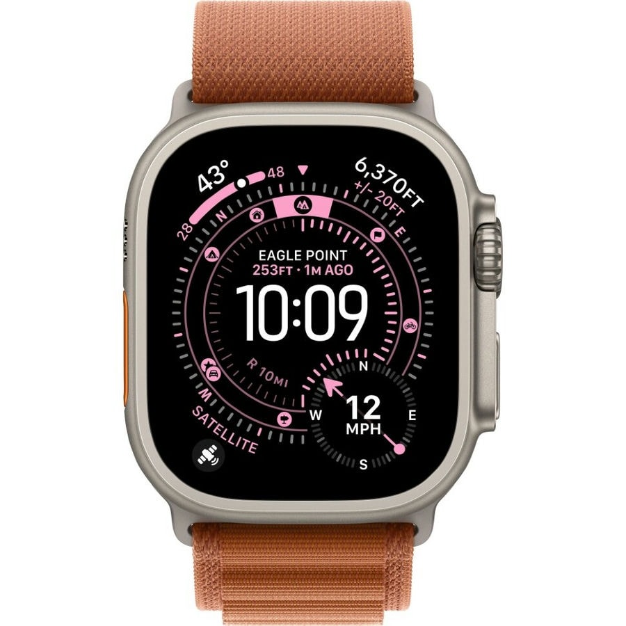 Умные часы Apple Watch Ultra 3 2025 49mm Natural Titanium Case with Terra Cotta Alpine Loop (S)