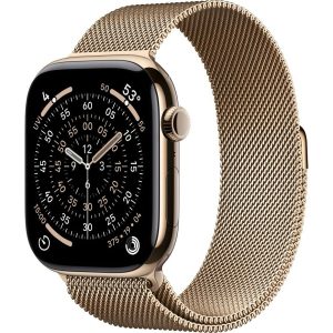 Умные часы Apple Watch Series 11 46mm Gold Titanium Case with Gold Milanese Loop (M/L)
