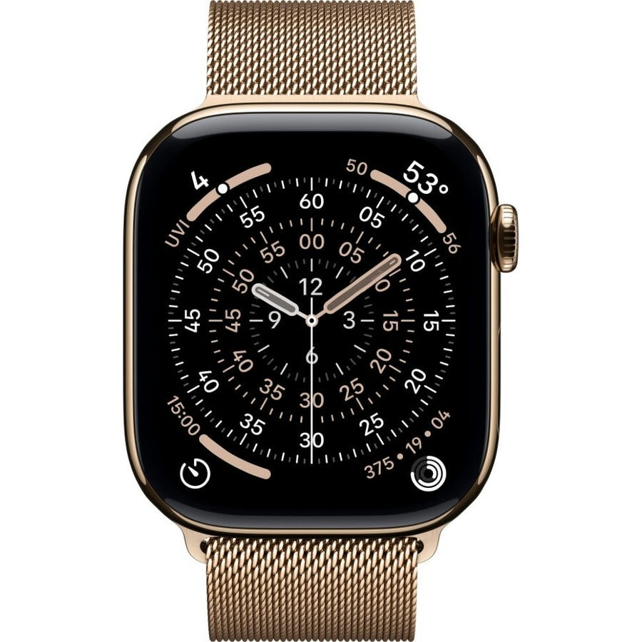 Умные часы Apple Watch Series 11 46mm Gold Titanium Case with Gold Milanese Loop (M/L)