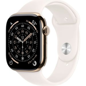 Умные часы Apple Watch Series 11 46mm Gold Titanium Case with Light Blush Sport Band (M/L)