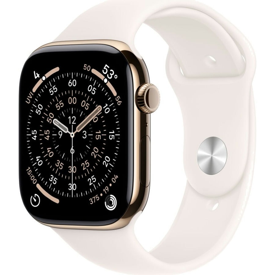 Умные часы Apple Watch Series 11 46mm Gold Titanium Case with Light Blush Sport Band (S/M)