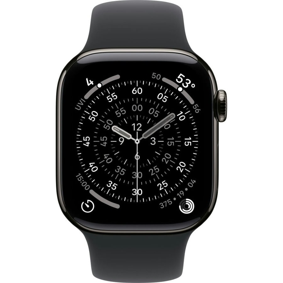 Умные часы Apple Watch Series 11 42mm Slate Titanium Case with Black Sport Band (M/L)