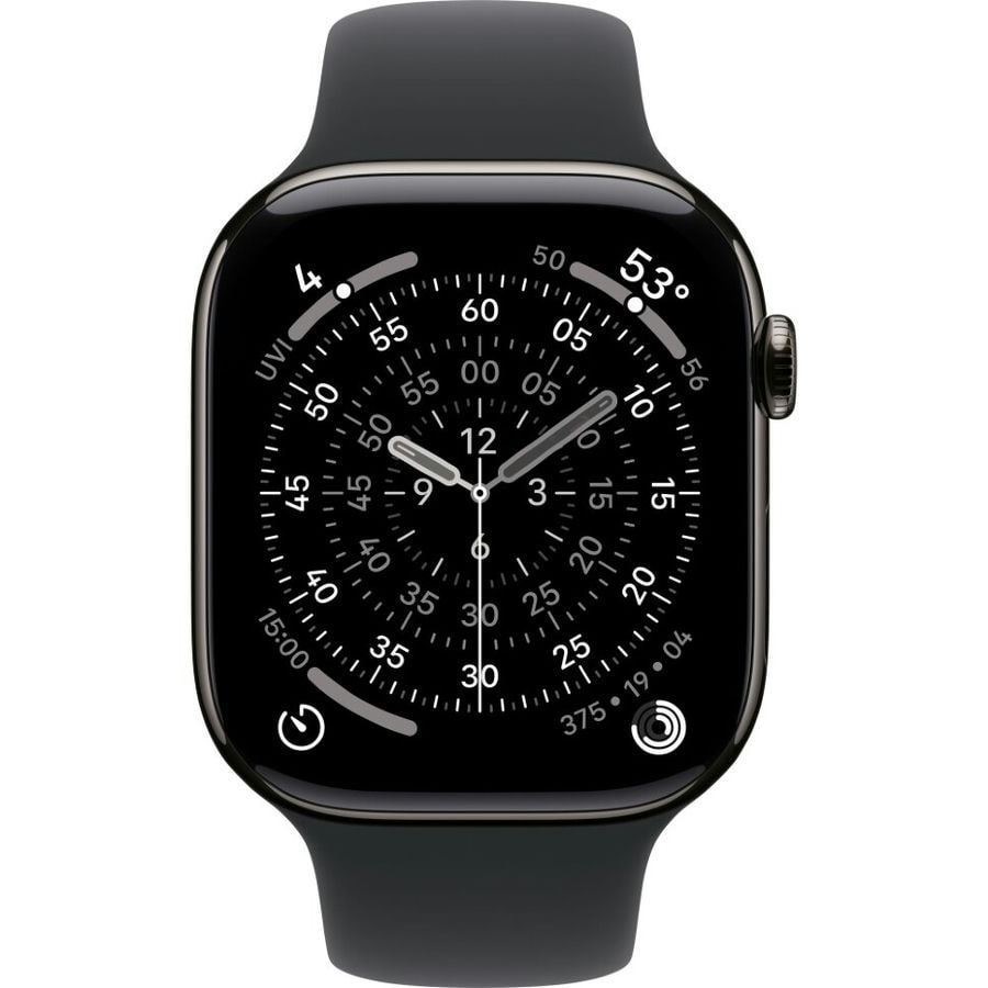 Умные часы Apple Watch Series 11 46mm Slate Titanium Case with Black Sport Band (S/M)