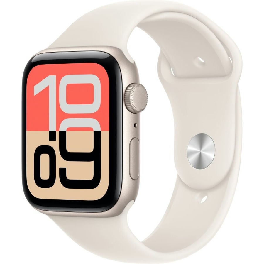 Умные часы Apple Watch SE 3 44mm Starlight Aluminum Case with Starlight Sport Band (S/M)