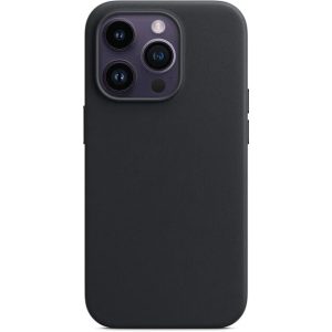 Чехол защитный противоударный искусственная кожа для iPhone 16 Pro Черный