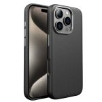 Чехол защитный искусственная кожа для iPhone 16 Pro Черный