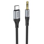 Переходник HOCO UPA26 AUX 3.5mm to USB-C 1m Черный