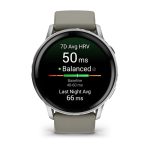 Умные часы Garmin Venu 4 45mm Silver with Silver Gray Silicone Band (010-03014-01)