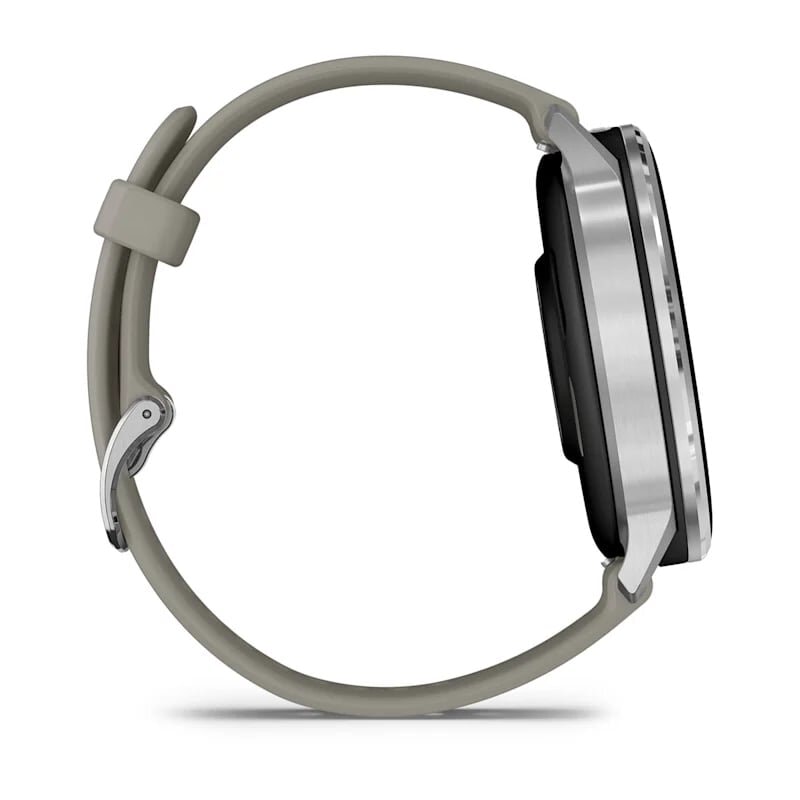 Умные часы Garmin Venu 4 45mm Silver with Silver Gray Silicone Band (010-03014-01)