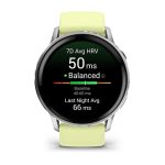 Умные часы Garmin Venu 4 45mm Silver with Citron Silicone Band (010-03014-02)