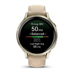 Умные часы Garmin Venu 4 41mm Lunar Gold with Bone Silicone Band and Light Sand Leather Band (010-03013-03)