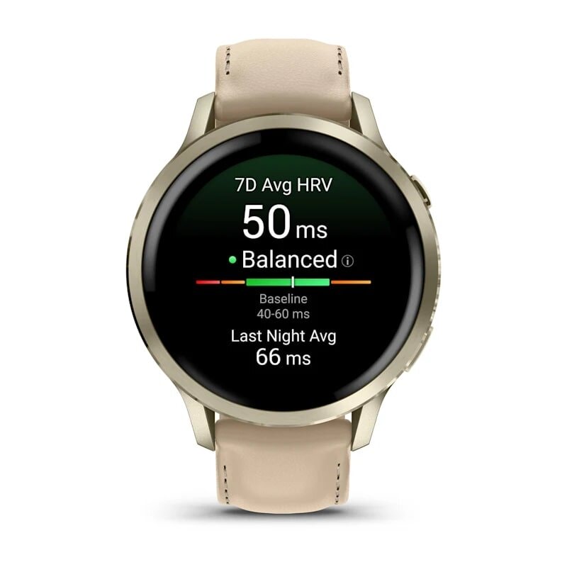 Умные часы Garmin Venu 4 41mm Lunar Gold with Bone Silicone Band and Light Sand Leather Band (010-03013-03)