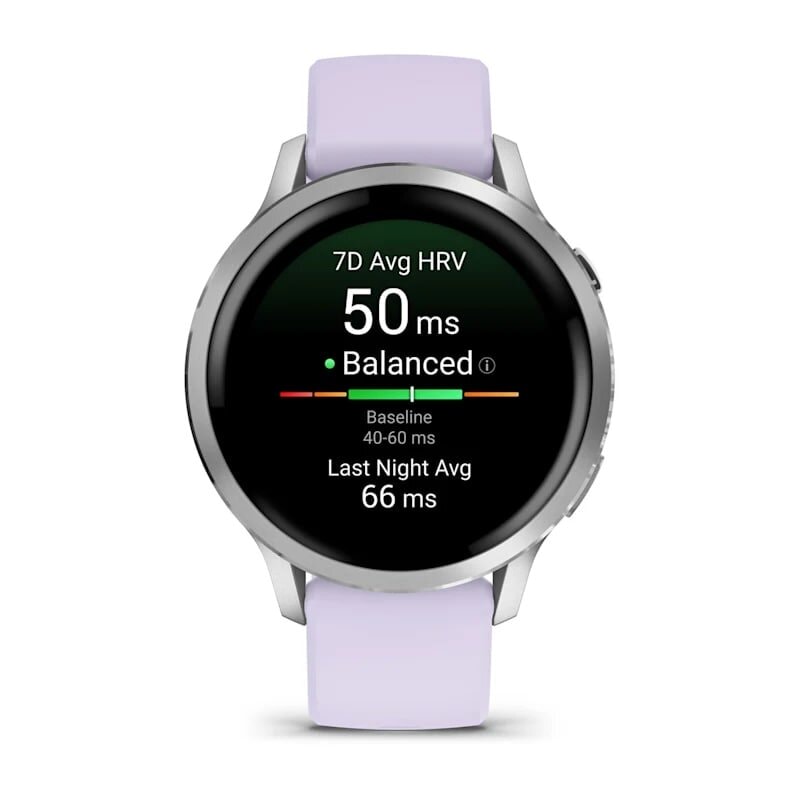 Умные часы Garmin Venu 4 41mm Silver with Periwinkle Silicone Band (010-03013-01)