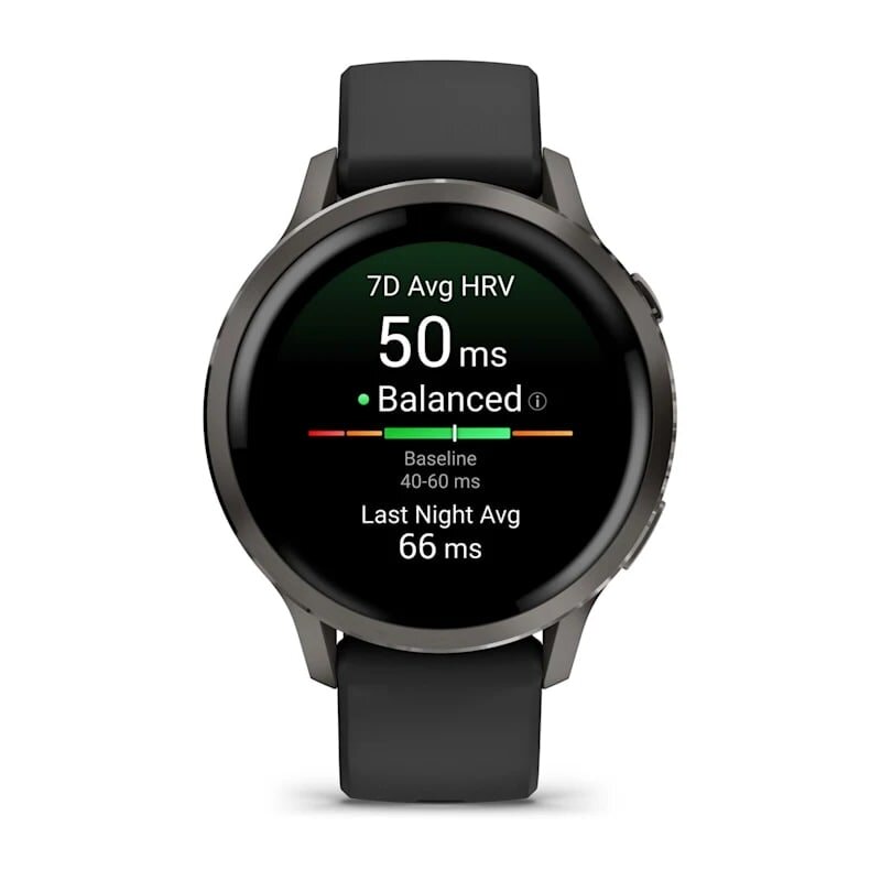 Умные часы Garmin Venu 4 41mm Slate with Black Silicone Band (010-03013-02)