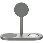 Беспроводное зарядное устройство uBear Stage Ultra 3 в 1 MagSafe Серый