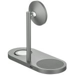 Беспроводное зарядное устройство uBear Stage Ultra 3 в 1 MagSafe Серый