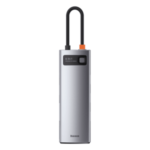 Стыковочная станция Baseus Metal Gleam Series 8 в 1 Multifunctional Type-C HUB Docking Station (WKWG050013) Серый