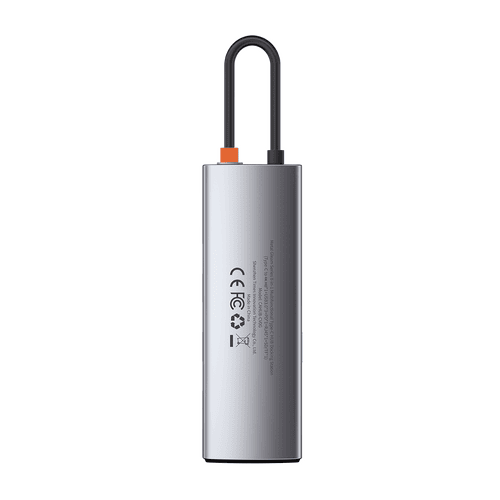 Стыковочная станция Baseus Metal Gleam Series 8 в 1 Multifunctional Type-C HUB Docking Station (WKWG050013) Серый