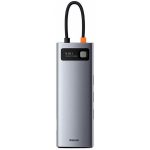 Стыковочная станция Baseus Metal Gleam Series 9 в 1 Multifunctional Type-C HUB Docking Station (CAHUB-CU0G) Серый