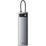 Стыковочная станция Baseus Metal Gleam Series 11 в 1 Multifunctional Type-C HUB Docking Station (CAHUB-CT0G) Серый