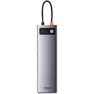 Стыковочная станция Baseus Metal Gleam Series 11 в 1 Multifunctional Type-C HUB Docking Station (CAHUB-CT0G) Серый