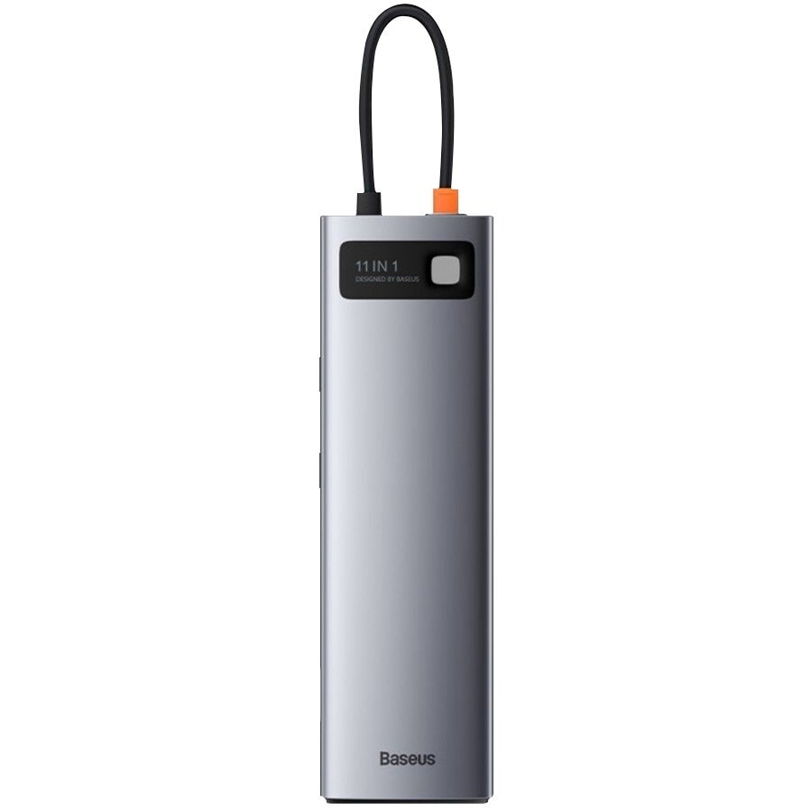 Стыковочная станция Baseus Metal Gleam Series 11 в 1 Multifunctional Type-C HUB Docking Station (CAHUB-CT0G) Серый