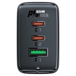 Сетевое зарядное устройство ACEFAST A41 65W GaN USB-C+USB-C+USB Черный