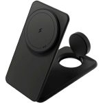 Беспроводное зарядное устройство VLP Alum Power Pro for Apple 3 в 1 Qi2 Черный титан