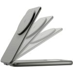 Беспроводное зарядное устройство VLP Alum Power Pro for Apple 3 в 1 Qi2 Натуральный титан