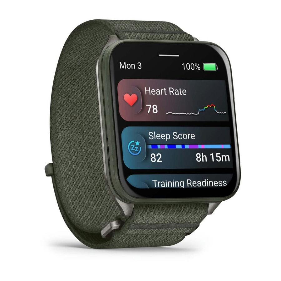 Умные часы Garmin Venu X1 Moss with Titanium Caseback and Moss ComfortFit Nylon Band (010-02980-01)