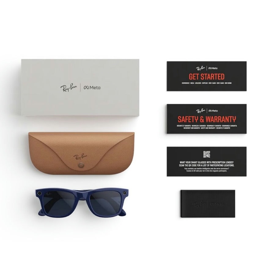 Умные очки Ray-Ban Wayfarer (Gen 2) Shiny Cosmic Blue Clear/Sapphire Transitions (M)