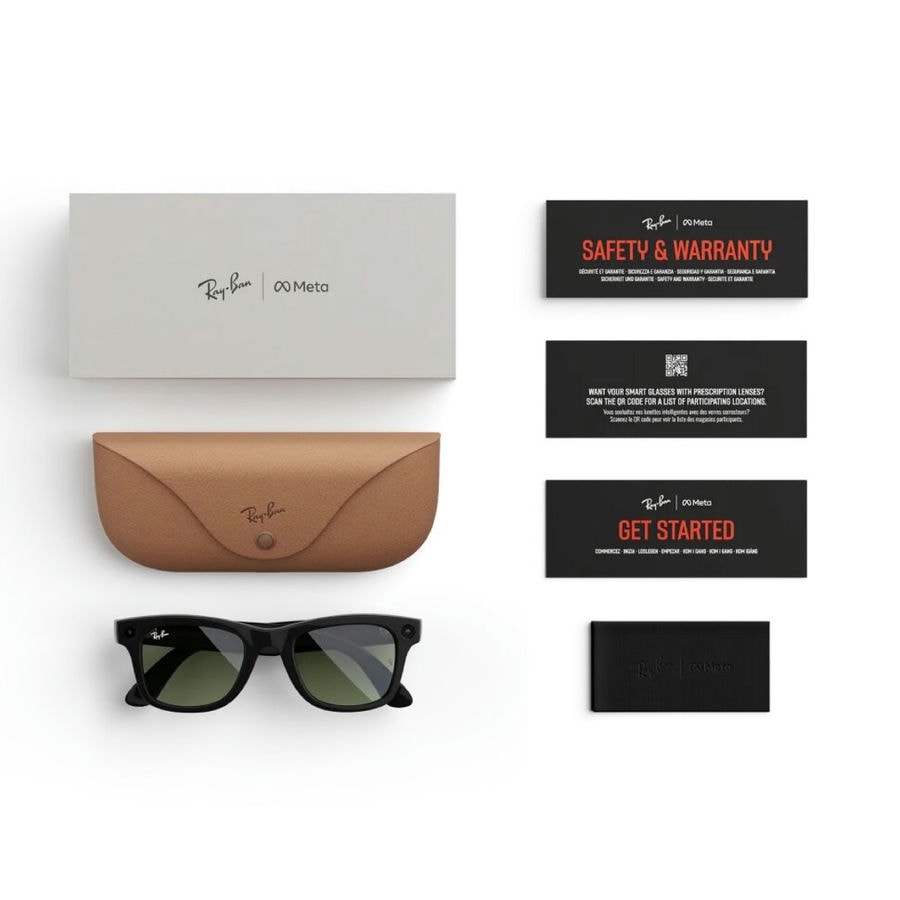 Умные очки Ray-Ban Wayfarer (Gen 2) Shiny Black G-15 Green (M)