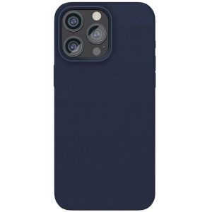 Чехол защитный VLP Ecopelle Case MagSafe iPhone 15 Pro Темно-синий