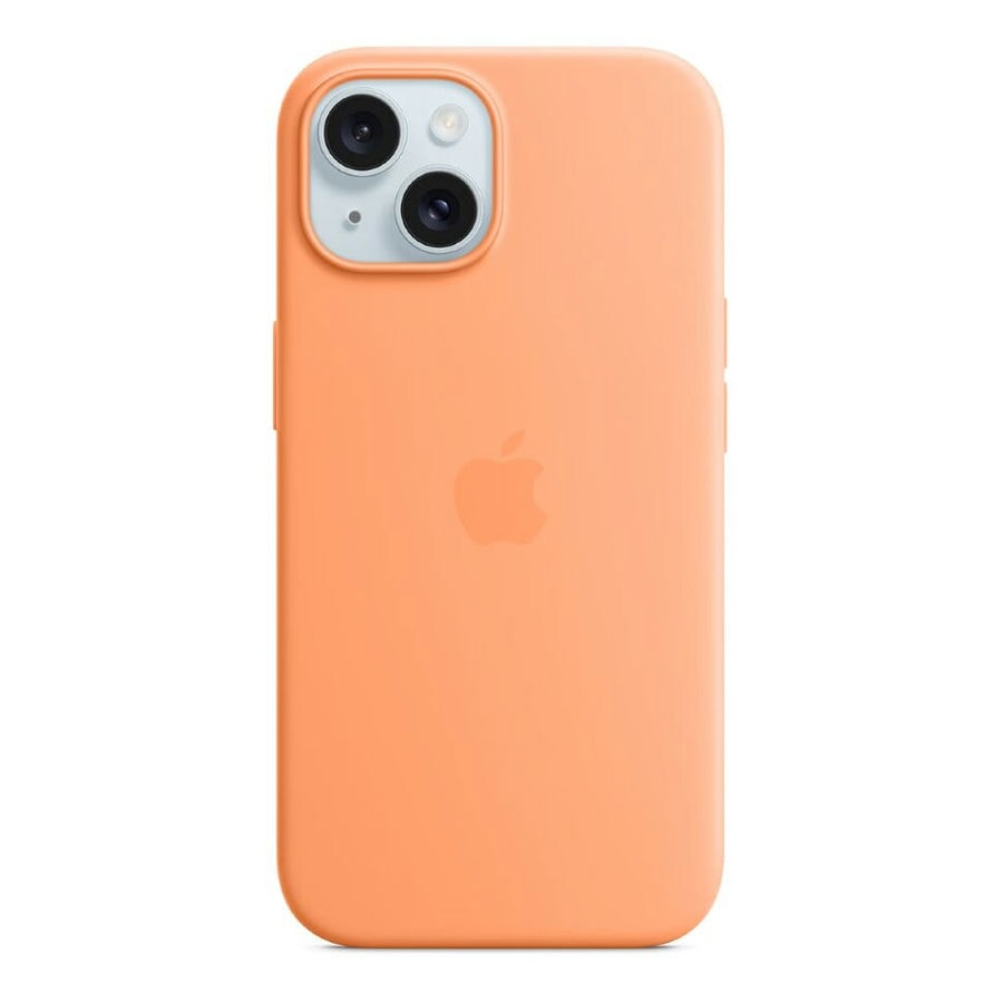 Чехол защитный Apple Silicone Case с MagSafe для iPhone 15 Orange Sorbet