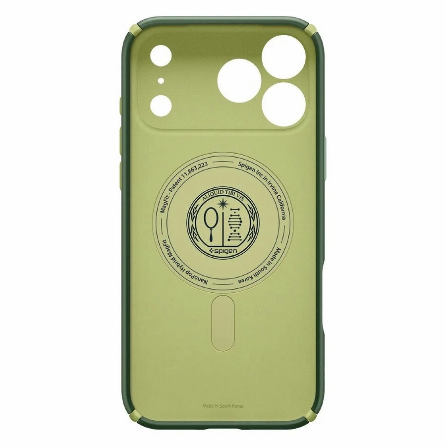 Чехол защитный Spigen Nano Pop Hybrid MagSafe для iPhone 17 Pro Зеленый (Avo Green)