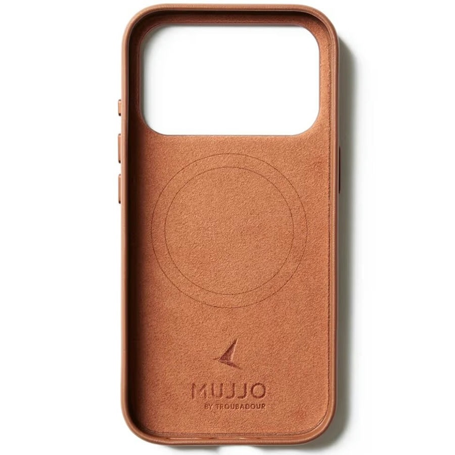 Чехол защитный Mujjo Leather для iPhone 17 Pro Коричневый (Tan)