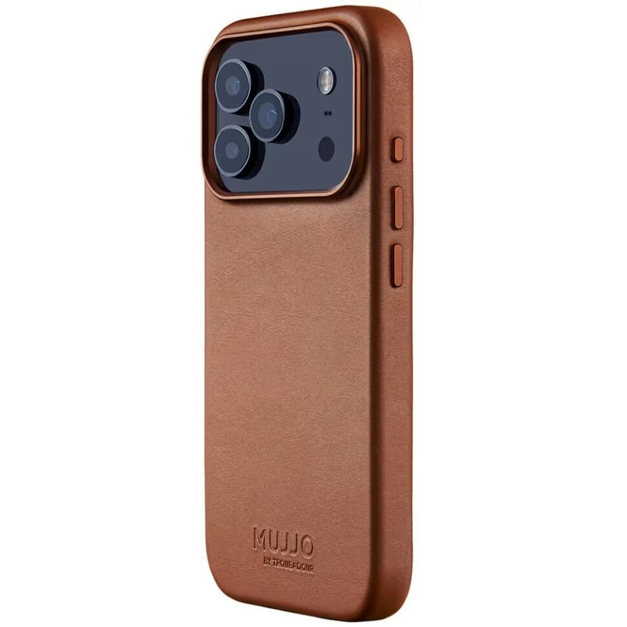Чехол защитный Mujjo Leather для iPhone 17 Pro Коричневый (Tan)