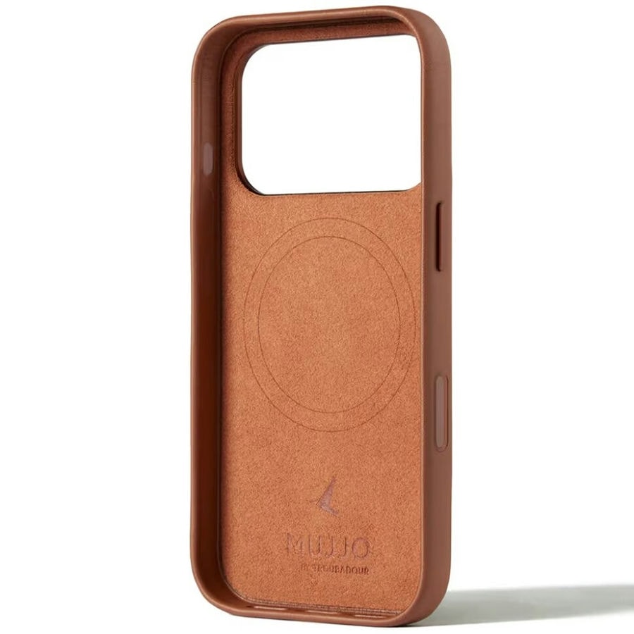 Чехол защитный Mujjo Leather для iPhone 17 Pro Коричневый (Tan)
