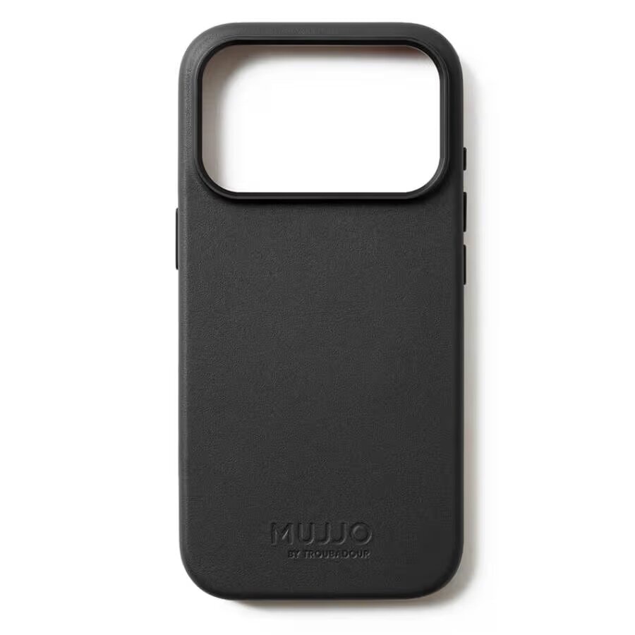 Чехол защитный Mujjo Leather для iPhone 17 Pro Черный (Black)