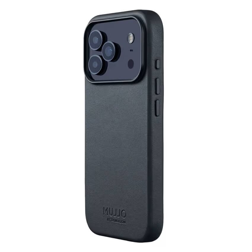 Чехол защитный Mujjo Leather для iPhone 17 Pro Серый (Basalt)